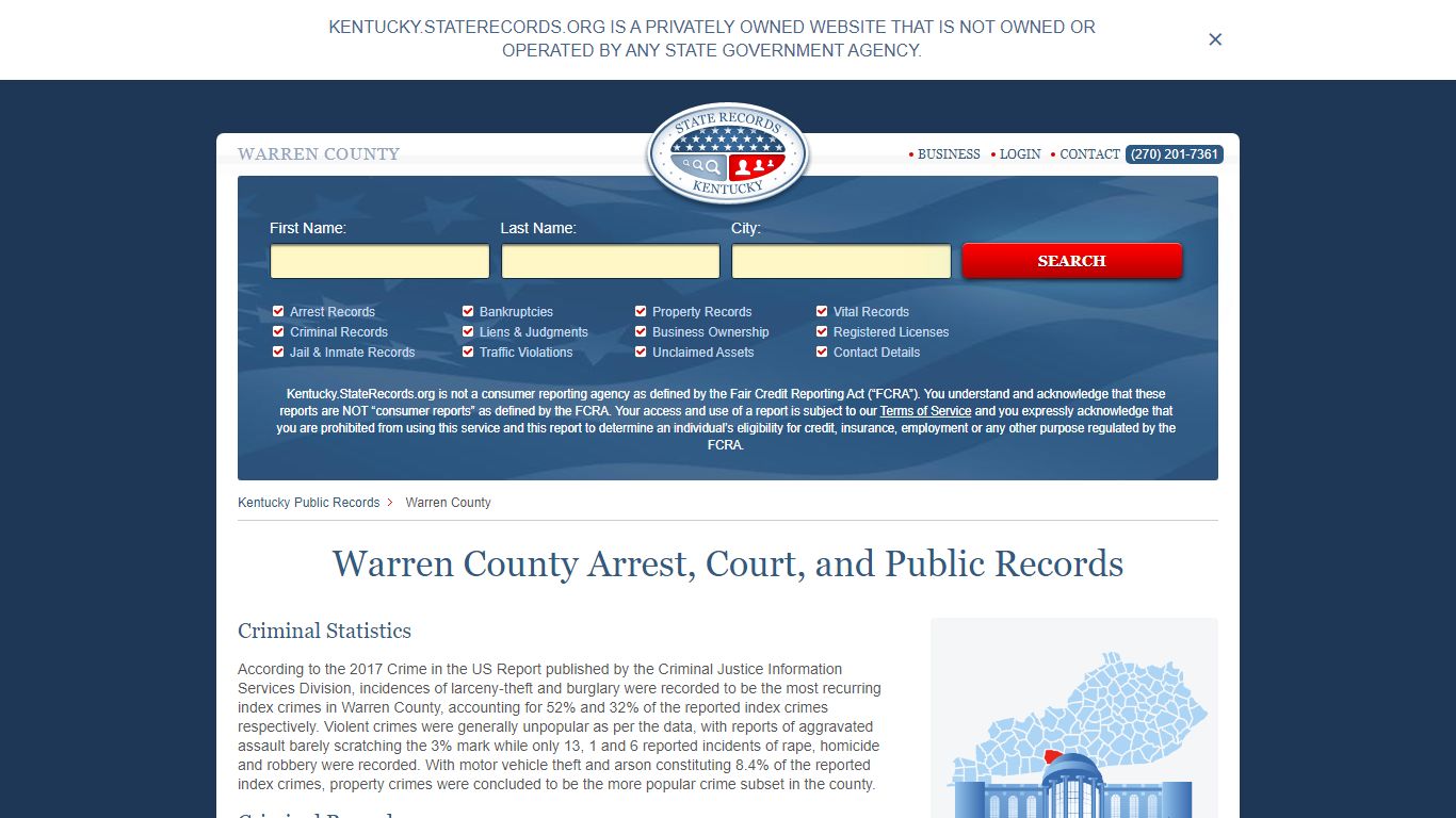 Warren County Arrest, Court, and Public Records