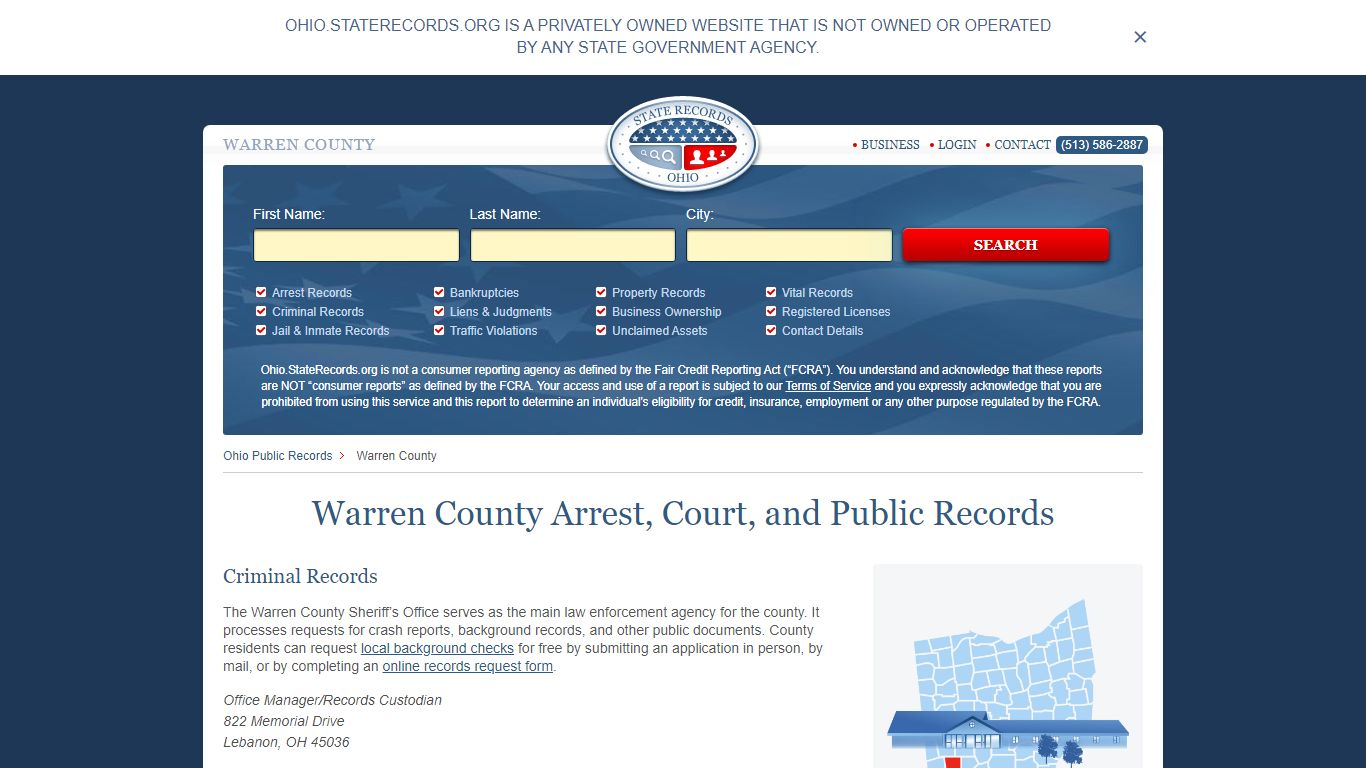 Warren County Arrest, Court, and Public Records