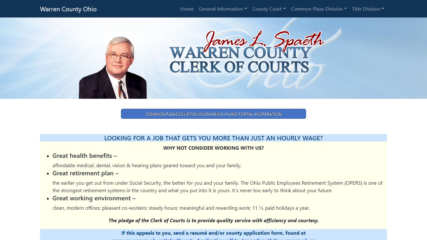 Warren County, Ohio - Clerk of Court of Common Pleas